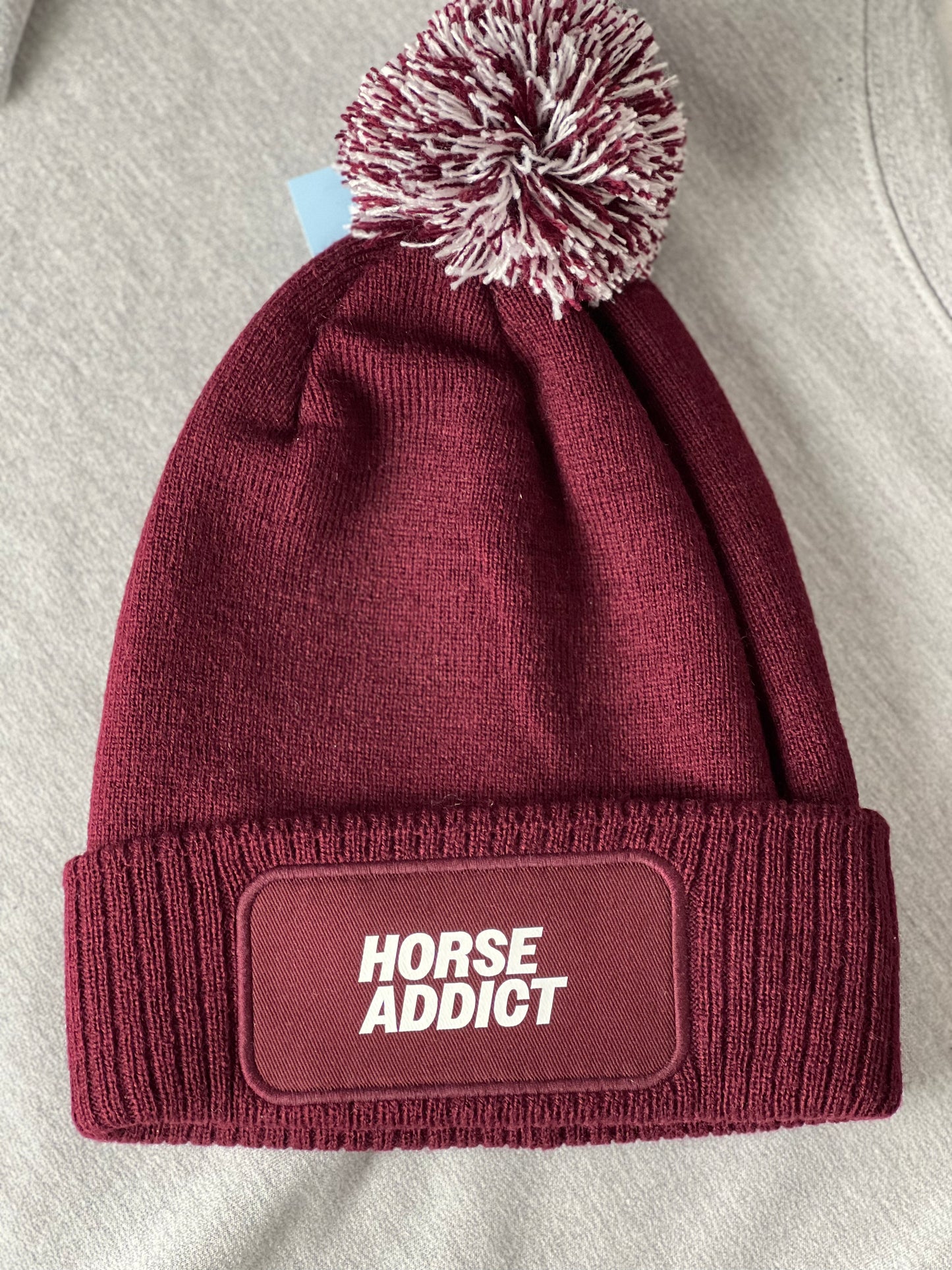 Bonnet Horse Addict Bordeaux