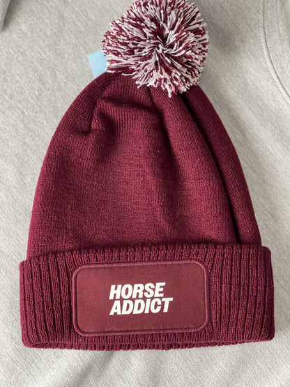 Bonnet Horse Addict Bordeaux